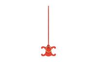 CELINE Triomphe Smooth Cow Leather Keychain Pendant Bag Accessory Women's Bright Red