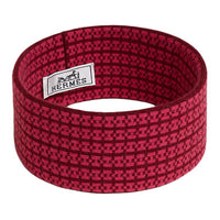 HERMES Cashmere Hair Bands Unisex Red