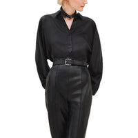 HERMES Shirt Standard Edition Women's Black