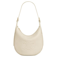 CELINE Soft Cow Leather Crossbody Bag, Shoulder Bag Women's Limestone Gray