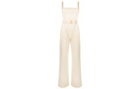 PRADA Belted-Waist Sleeveless Tailored Jumpsuit