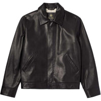 Loro Piana Leather Jacket Men's Black