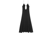 SAINT LAURENT Cut Out Sleeveless Maxi Dress