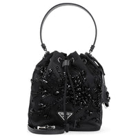 PRADA Polyamide Bucket Bag, Shoulder Bag, Crossbody Bag, Handbag Women's Black