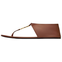 SAINT LAURENT Cassandra Logo Plaque Sandals Women's