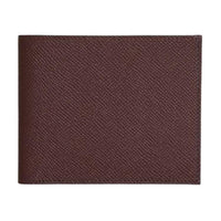 HERMES Citizen Twill Calfskin Wallet Men's Tan