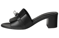 HERMES Kelly Slide Slippers Women's Black