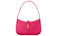 SAINT LAURENT LE5A7 Satin Fabric Hobo Bag, Shoulder Bag, Handbag Women's Pomegranate Pink
