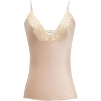 SAINT LAURENT Lace trim Top