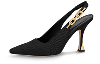 LOUIS VUITTON Sparkle Slim Heel High Heels 9.5cm Women's Black