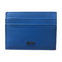 DIOR Grained Calfskin Card Holder Card Holder Men's Blue