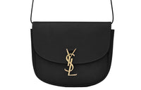 SAINT LAURENT KAIA Smooth Leather Saddle Bag Shoulder Bag Crossbody Bag Medium Size Women's Black