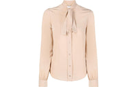 SAINT LAURENT Pussy-Bow Long-Sleeved Shirt