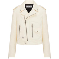 DIOR Leather Jacket Women's Ecru