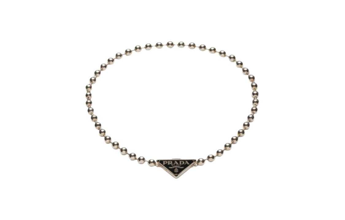 PRADA 925 Sterling Silver Necklaces Women's Silver