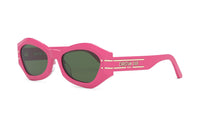 DIOR Acetate Irregular Shape Sunglasses Women's Rose Red