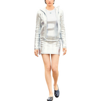 CHANEL Jackets Coats Women's Silver