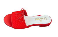 CHANEL Slip-Resistant Slide Slippers Women's Red