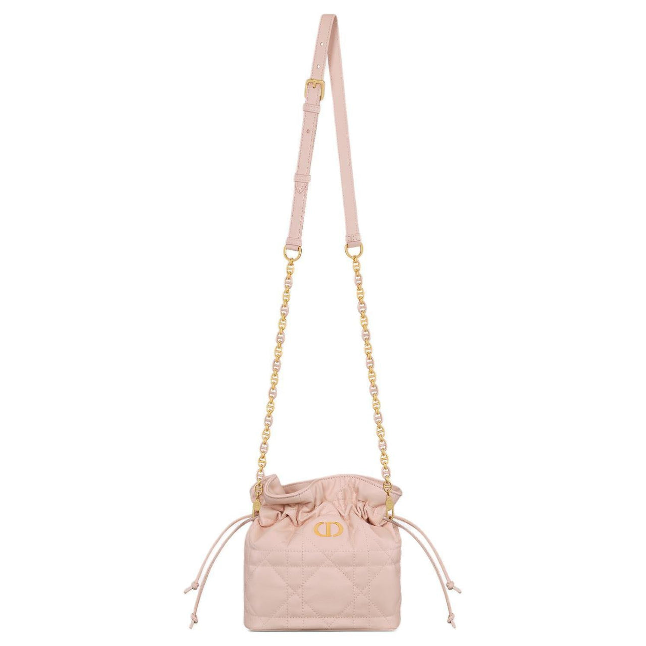 DIOR Miss Caro Sheepskin Bucket Bags Shoulder Bags Mini Women's Rouge Pink