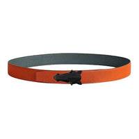 HERMES Metal Leather Belts Unisex Orange Width: 3.2CM