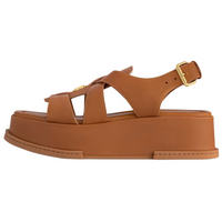 LOUIS VUITTON Strap Sandals 5cm Women's Brown