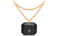 DIOR Caro Cow Leather Headphone Sleeve Women's Black