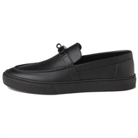 HERMES Game Loafers Men's Black