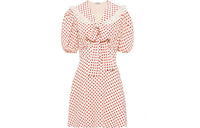 MIU MIU Short Sleeved Dress Women's Red