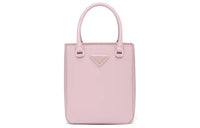 PRADA Leather Tote Bag Shopping Bag Handbag Small Size Women's Pink
