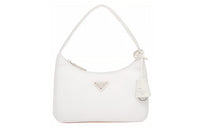 PRADA Re Edition Nylon Underarm Handbag, Shoulder Bag Mini Women's White