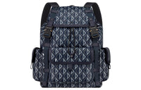 DIOR Canvas Backpack Large Size Men's Marine Blue