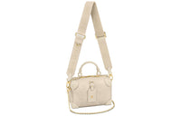 LOUIS VUITTON Soft Embossed Grain Cow Leather Leather Edges Shoulder Bag Regular Women's Cream