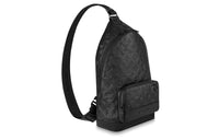 LOUIS VUITTON Racer Cow Leather Shoulder Bag Crossbody Bag Regular Men's Black