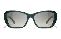 CHANEL Acetate Butterfly Sunglasses Men's Green