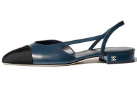 CHANEL High Heels Women's Dark Blue