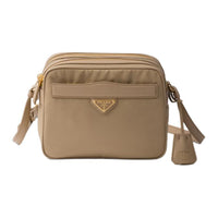 PRADA Re-Edition Recycled Nylon With Patchwork Leather Crossbody Bag Shoulder Bag Women's Camel Brown