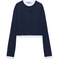 PRADA FW24 Sweatshirt Women's Marine Blue