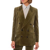 SAINT LAURENT Business Suit Women's Green