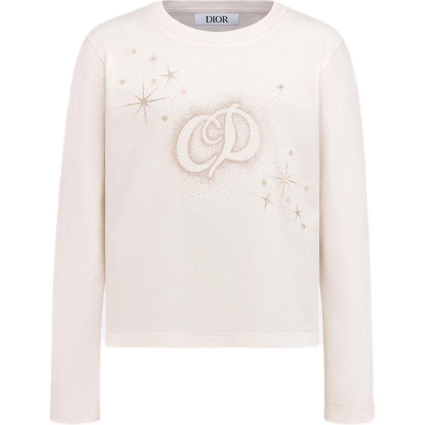 DIOR T Shirt SS25 Vanilla White Kids'