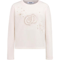 DIOR T Shirt SS25 Vanilla White Kids'
