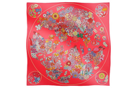 HERMES Silk Scarves Women's Red