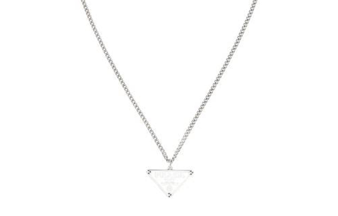 PRADA 925 Sterling Silver Necklaces Unisex Silver
