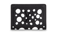 LOUIS VUITTON Yayoi Kusama Collaboration Cow Leather Wallet Women's Black/White
