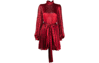 SAINT LAURENT Long-Sleeved Dresses Women's Red