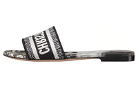 DIOR Dway Slip-Resistant Slide Slippers Women's Black White
