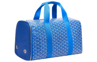GOYARD VOLTIGEUR Canvas With Leather Pet Bag Portable Luggage Bag Check-in Bag Medium Size Sky Blue