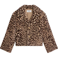 CELINE Egg shaped Peacoat In Fur effect Wool