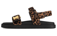 LOUIS VUITTON Sunset Painted Series Beach Sandals Women's Tea Brown