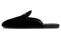 PRADA Triangle-logo Velvet Slippers