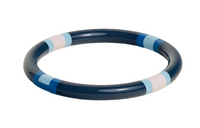 HERMES Patent Wood Horn Bangles Women's Blue